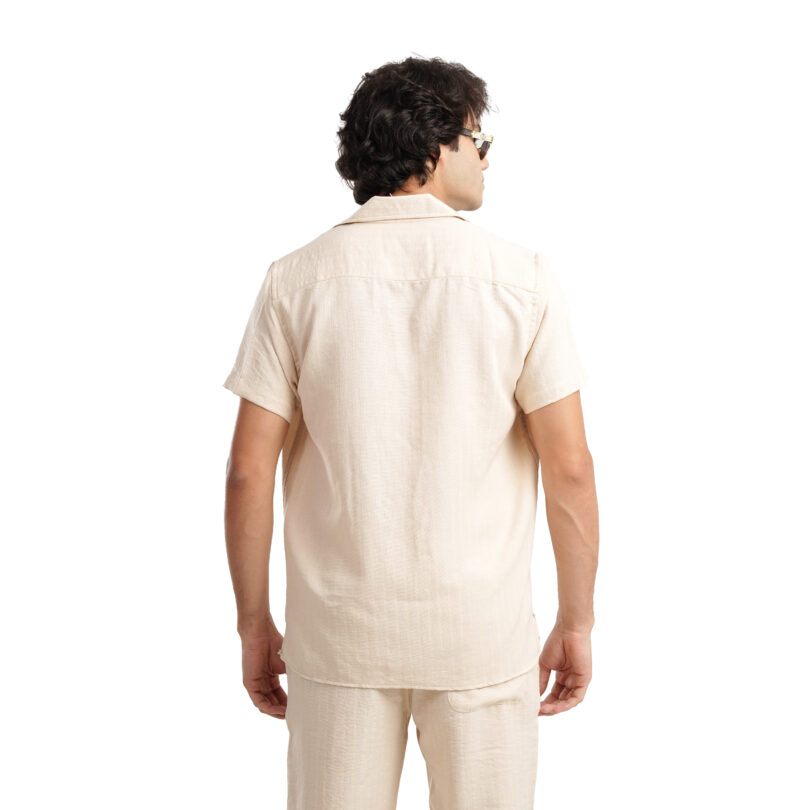 Spanish Linen Shirt-Beige - Image 4