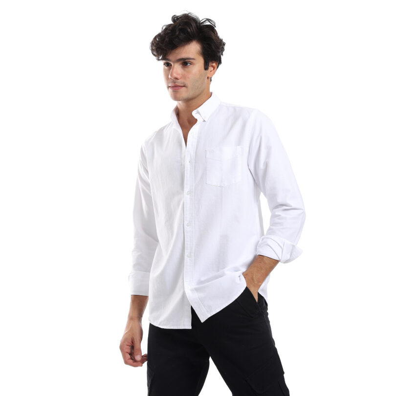 Plain Oxford Shirt - White
