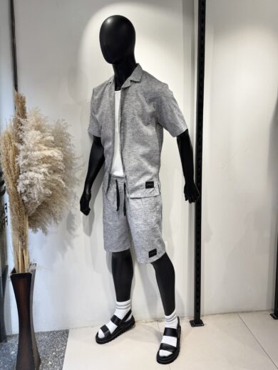 Men's summer set - Grey - Image 3