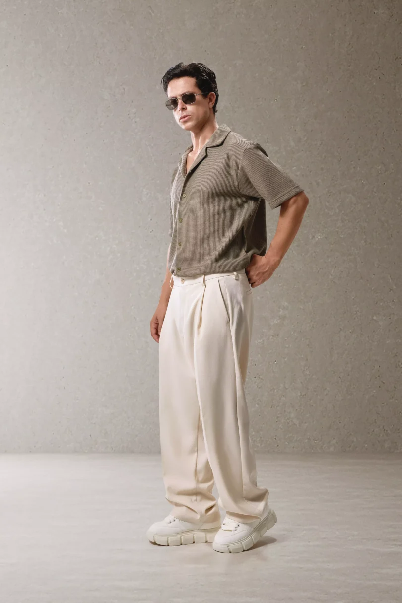 Crochet Shirt - Olive - Image 4