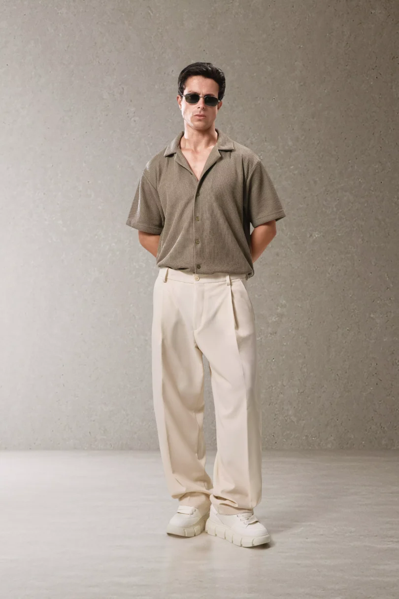 Crochet Shirt - Olive - Image 6