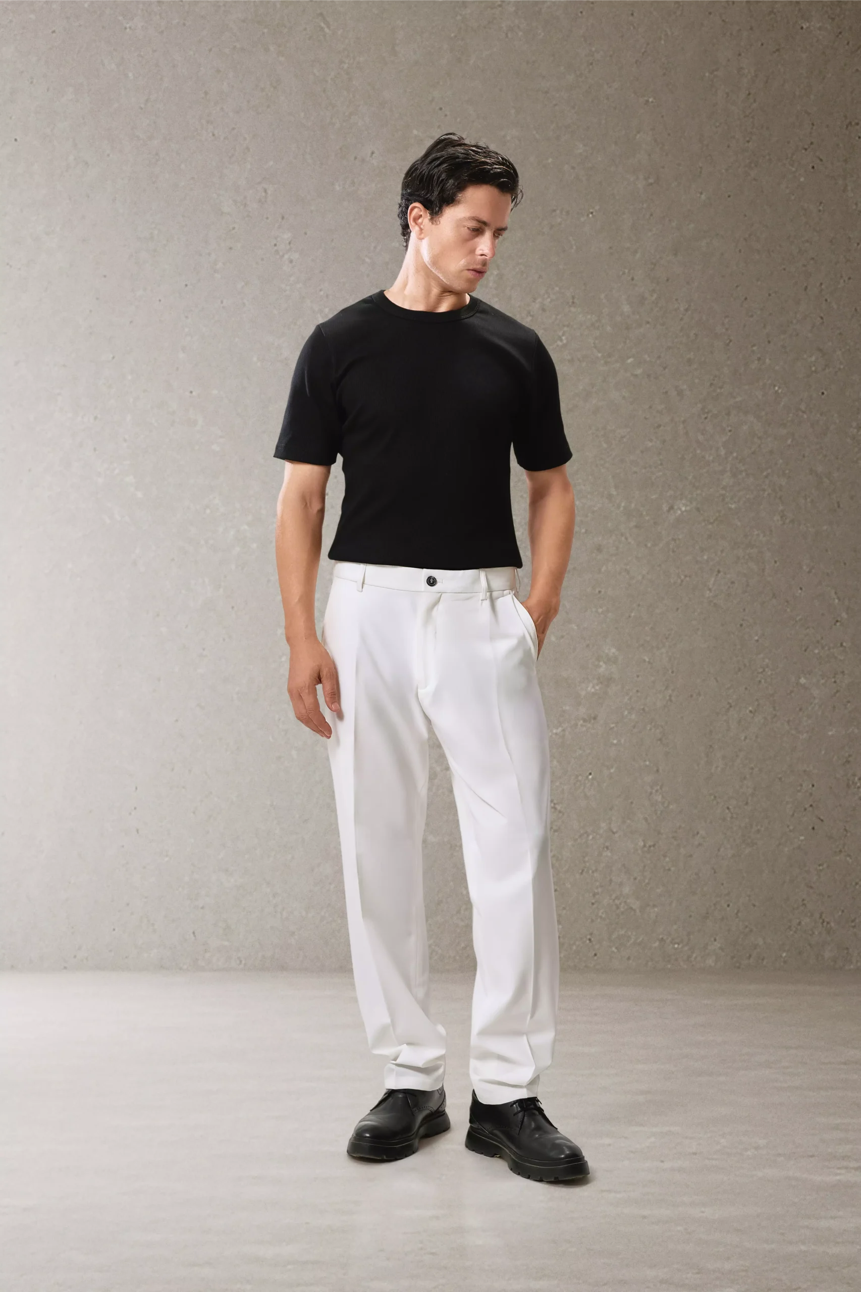 Smart Wide Leg Trousers - White - Image 6
