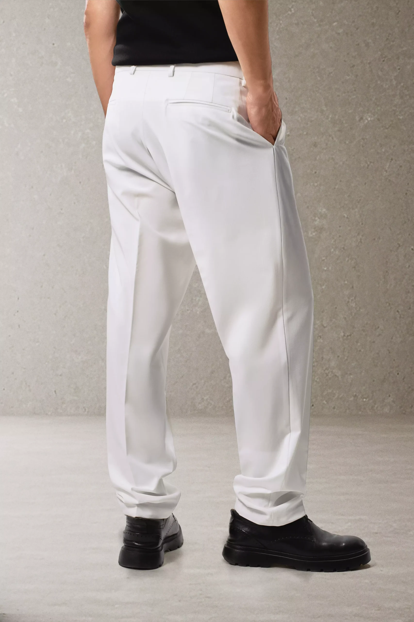 Smart Wide Leg Trousers - White - Image 5