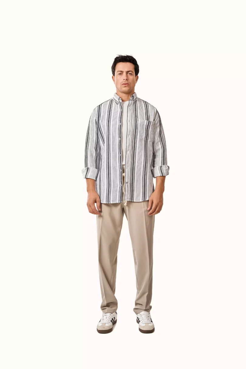 Striped Linen Shirt - Image 2