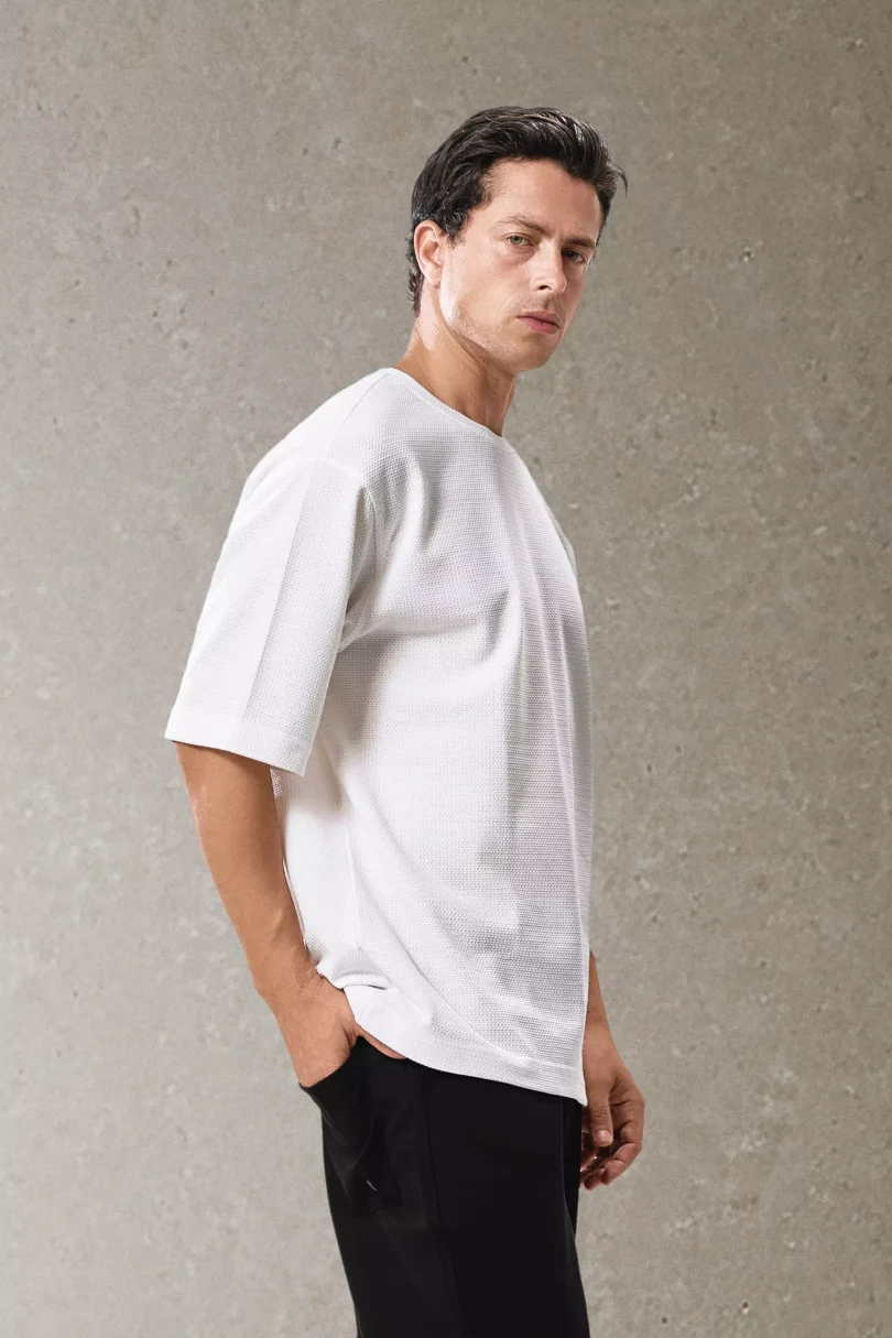 Bubble Oversized T-shirt - White - Image 3