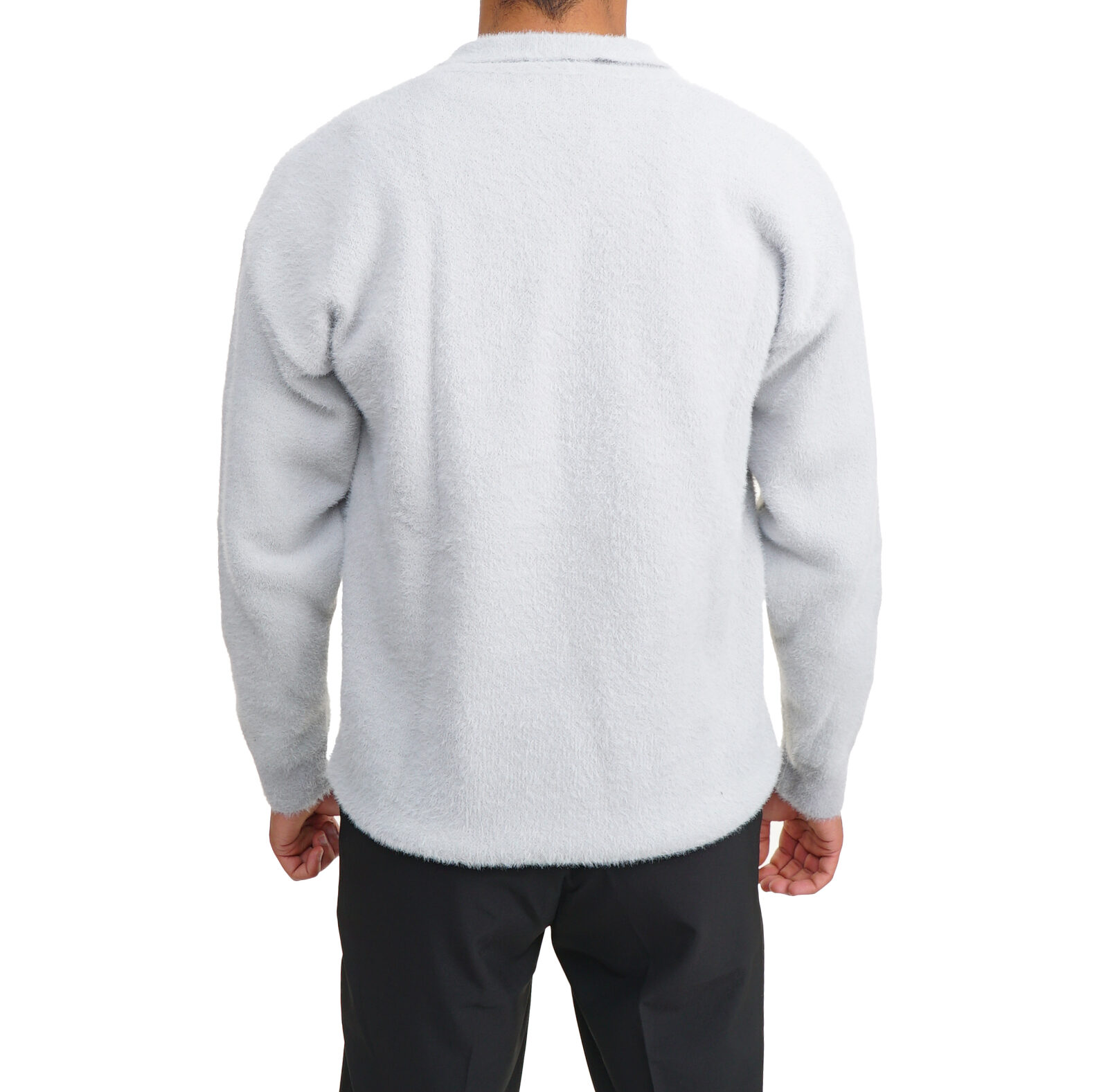 Mohair Polo Pullover - Grey - Image 3