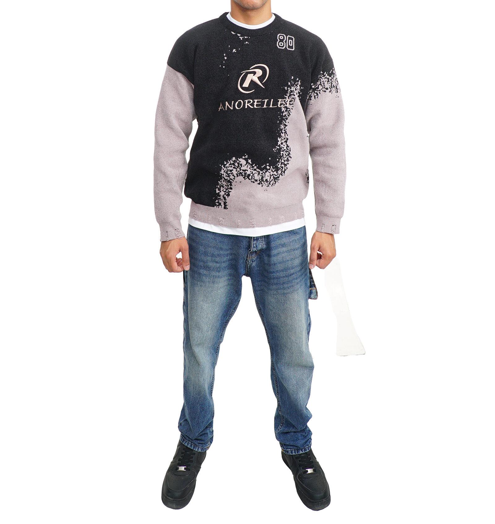 Velvet pullover-Black - Image 2