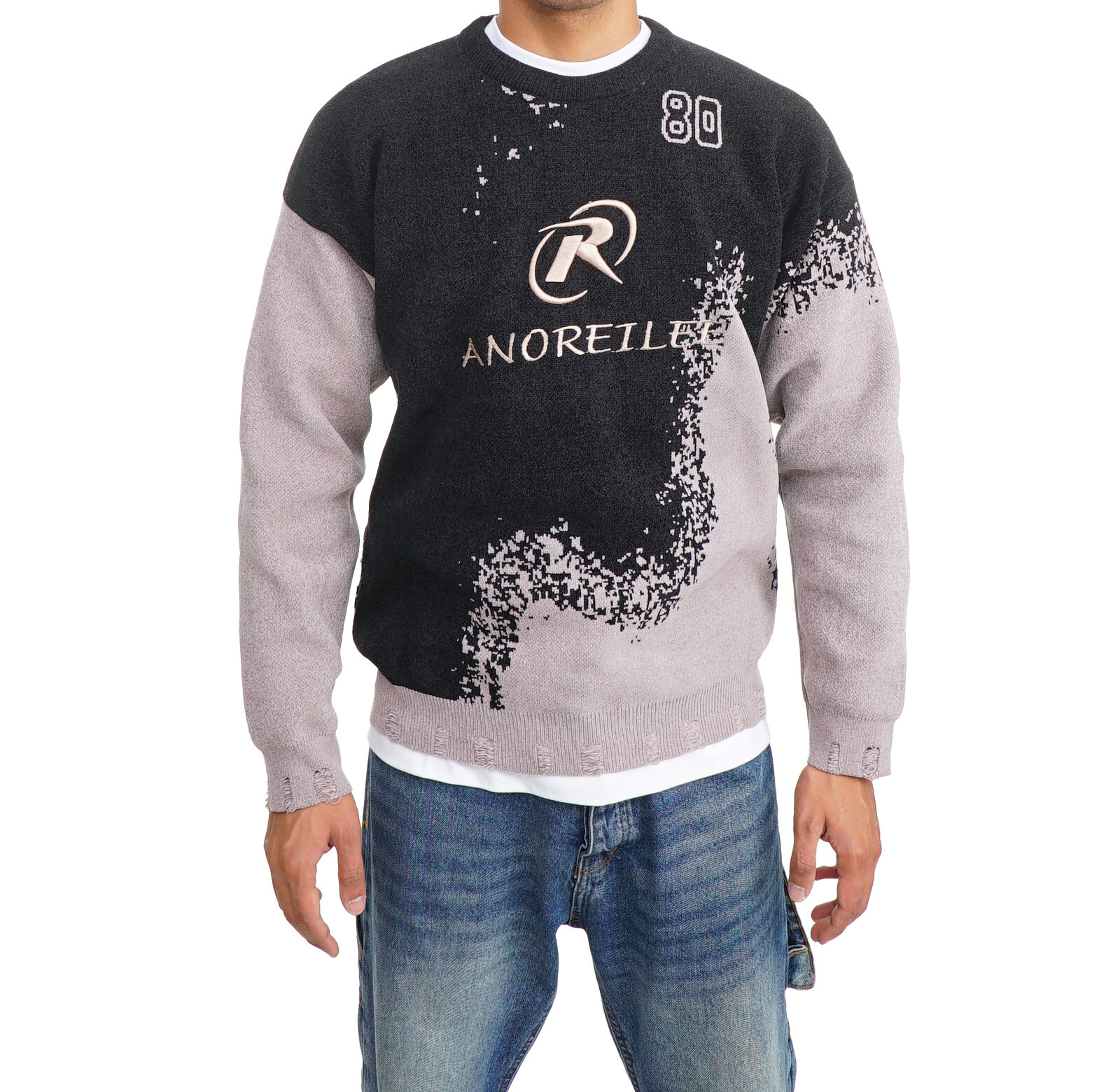 Velvet pullover-Black