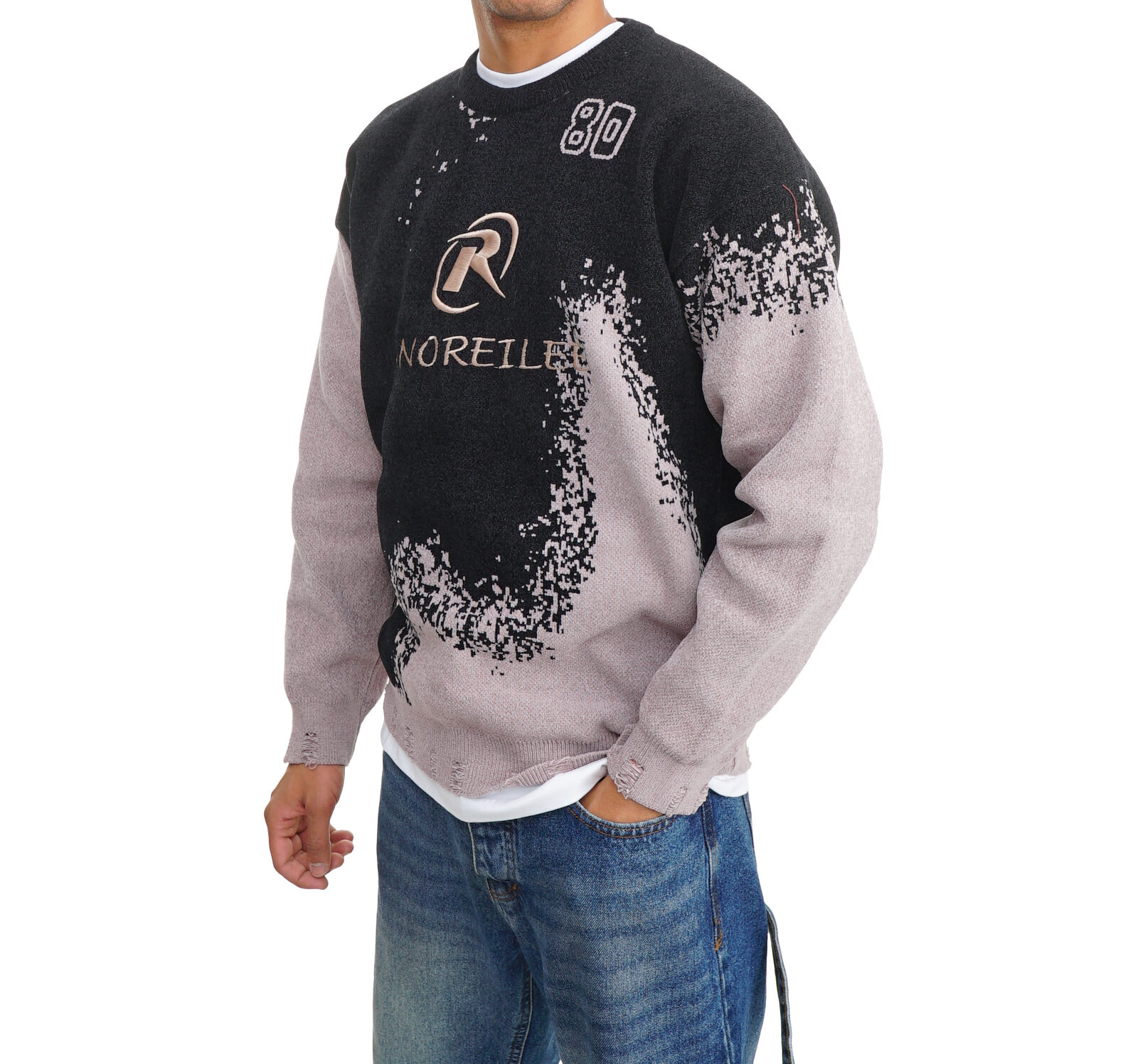 Velvet pullover-Black - Image 6