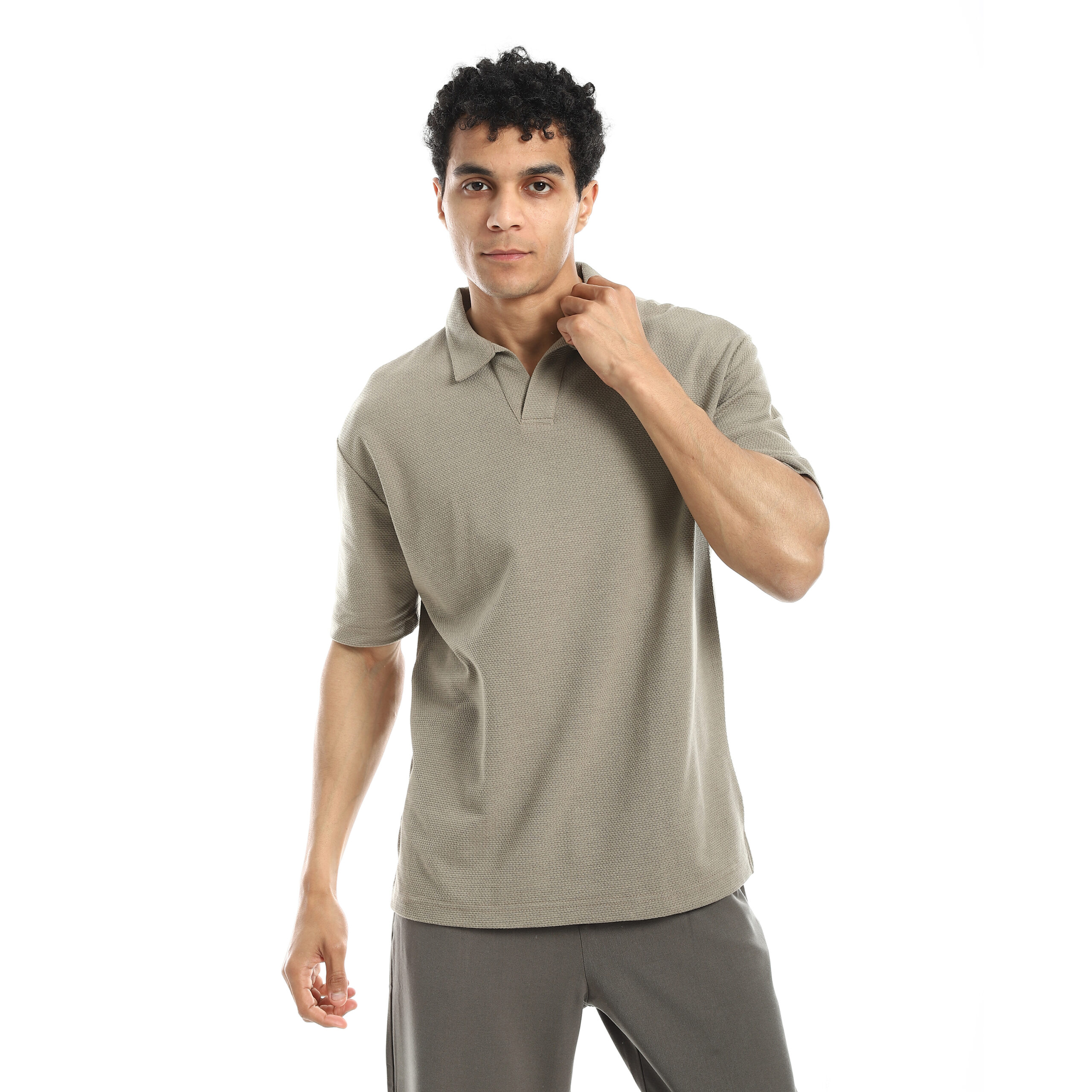 Bubble Polo T-Shirt - Olive