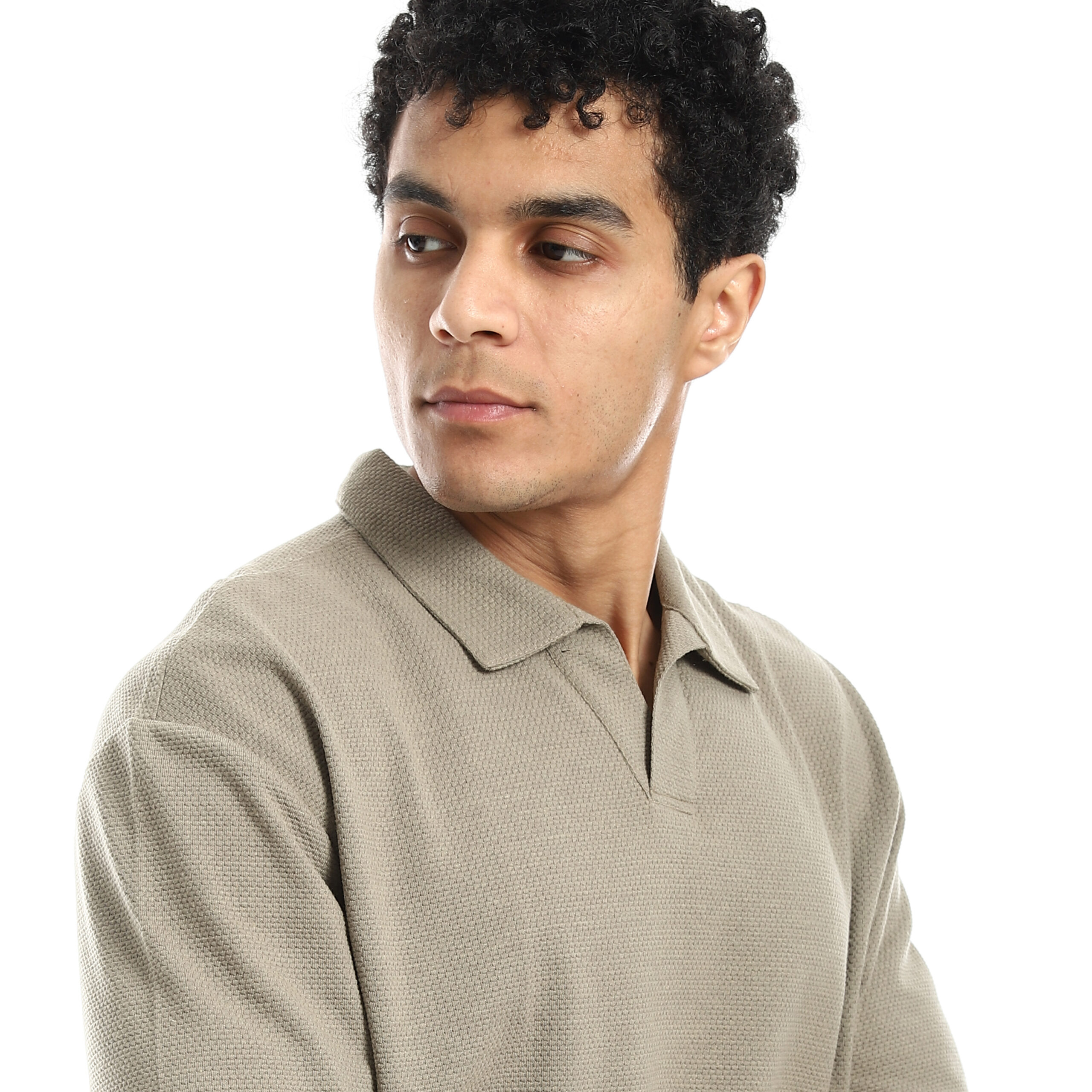 Bubble Polo T-Shirt - Olive - Image 5