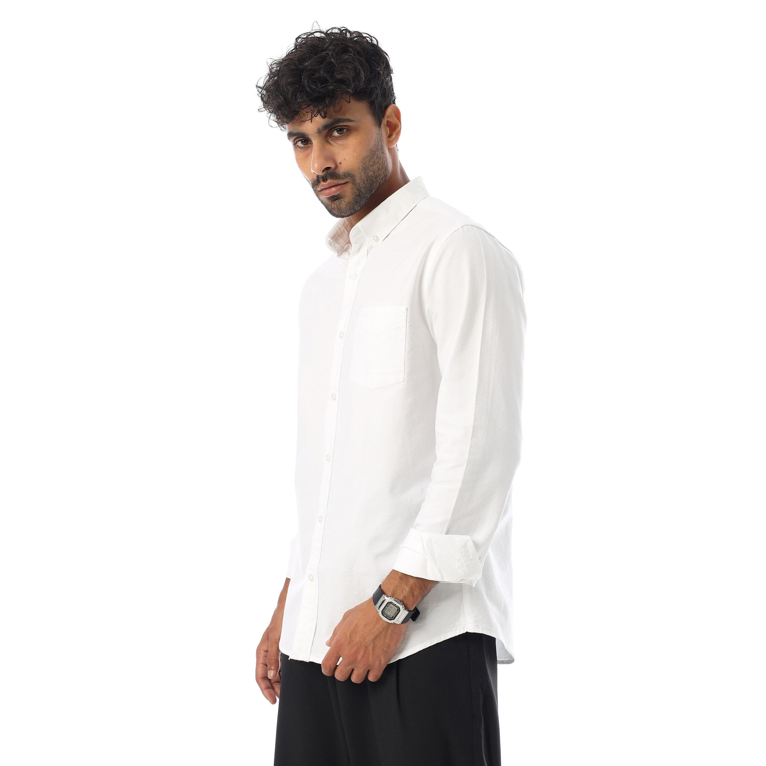 Oxford Pocket Shirt-White - Image 4