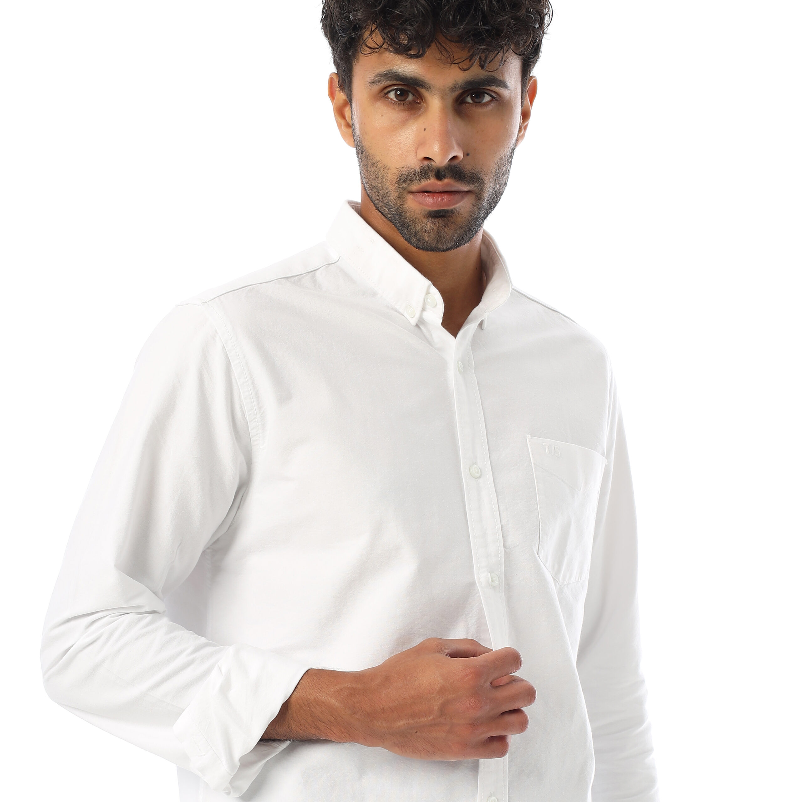 Oxford Pocket Shirt-White - Image 3