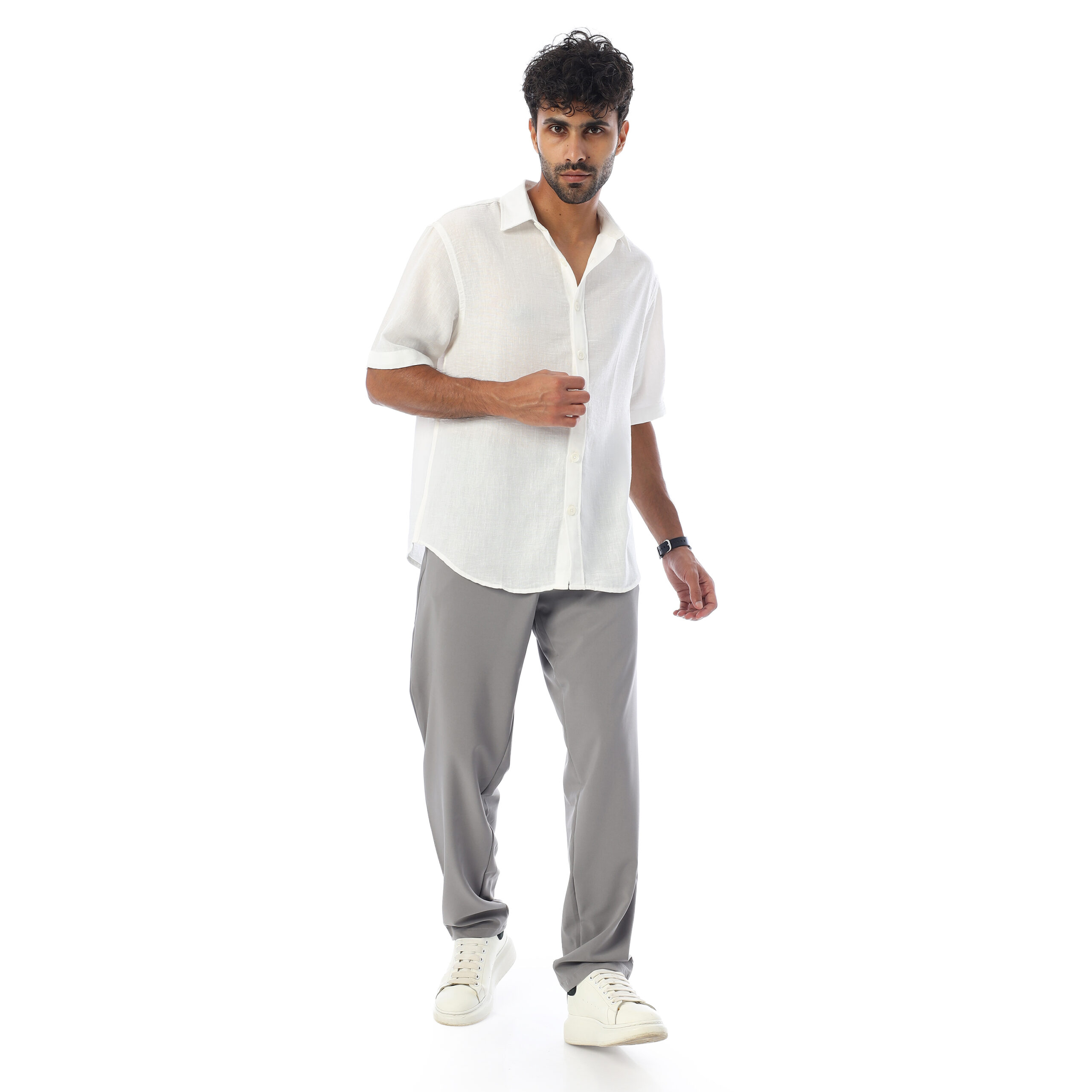 Linen Shirt-White - Image 2