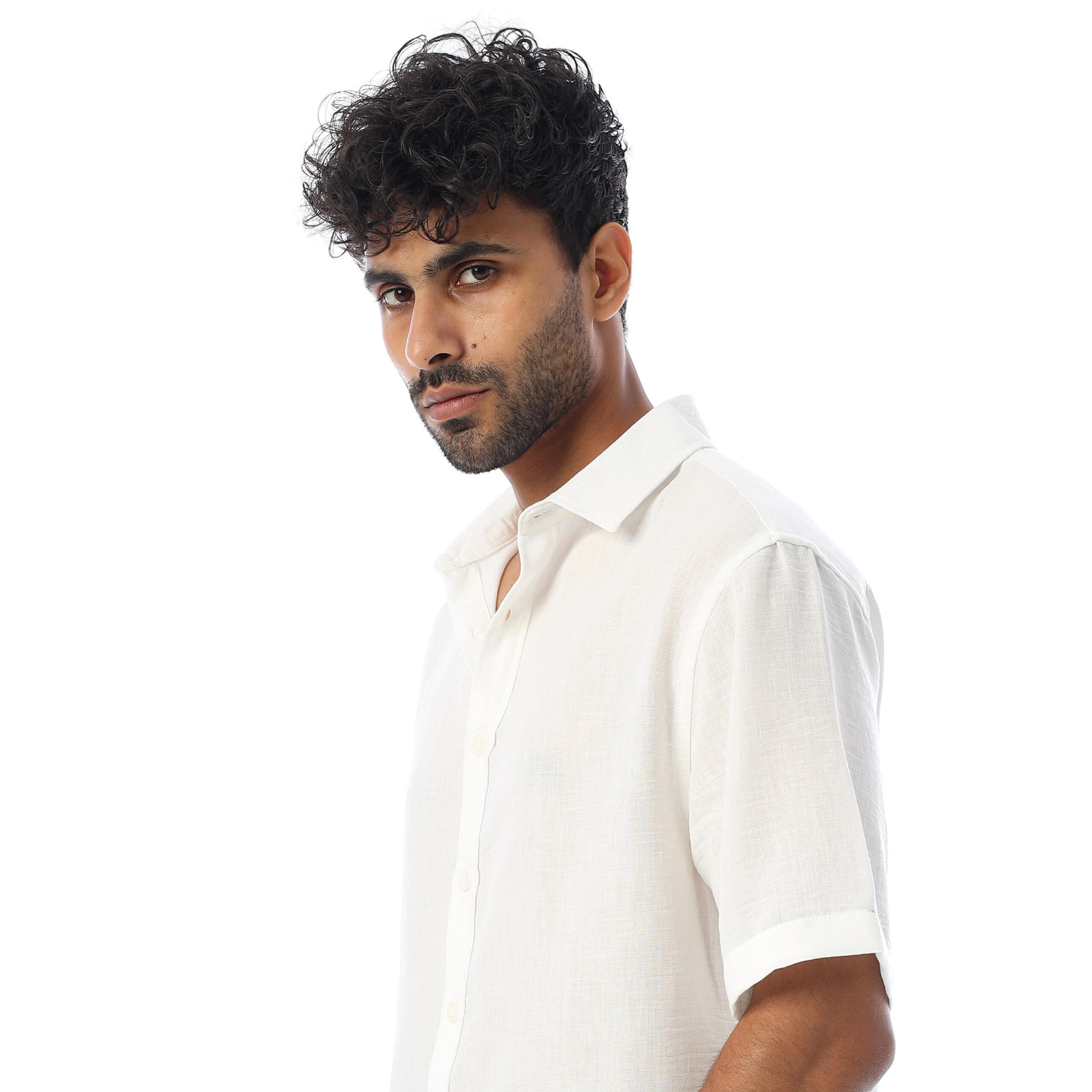Linen Shirt-White - Image 3