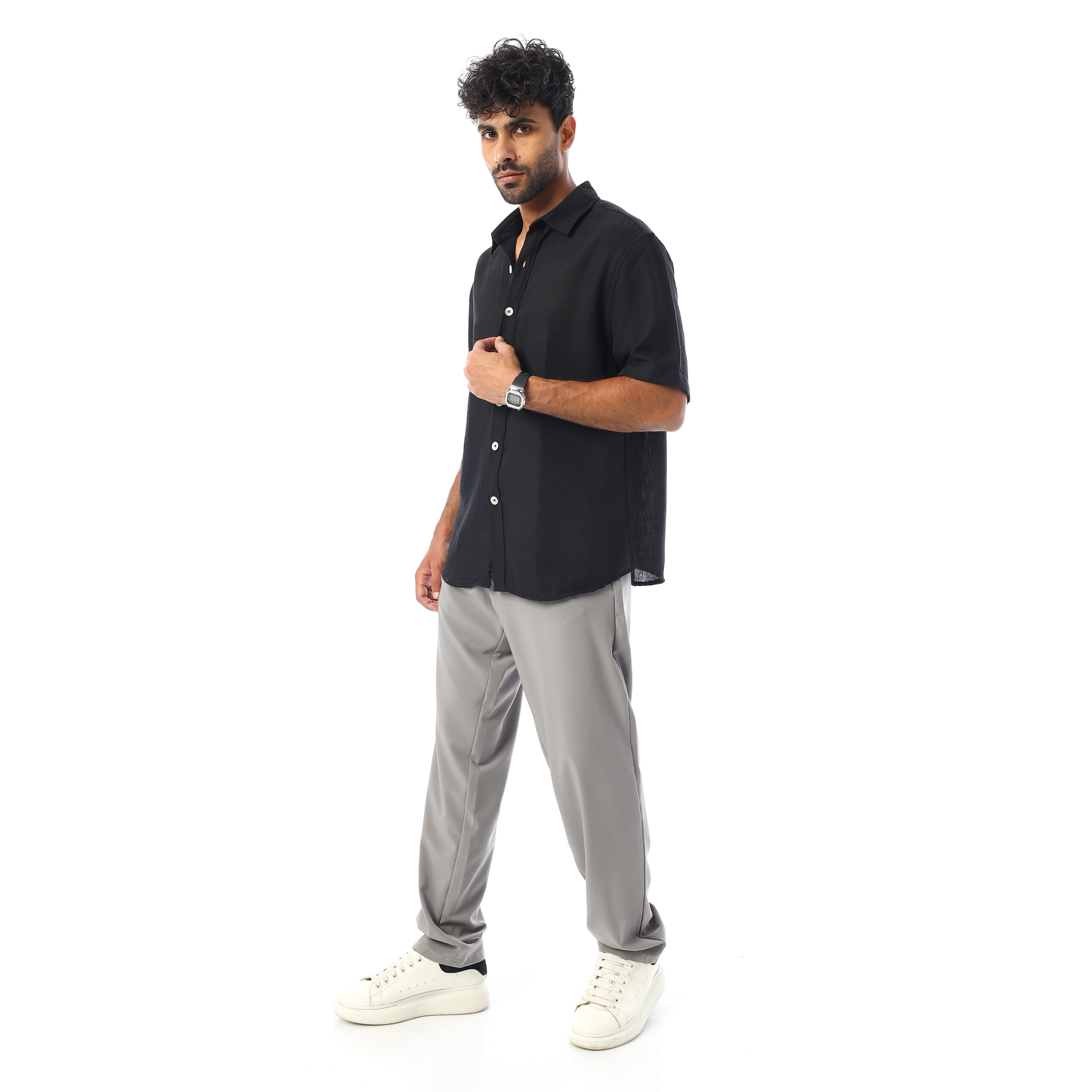 Linen Shirt-Black - Image 2