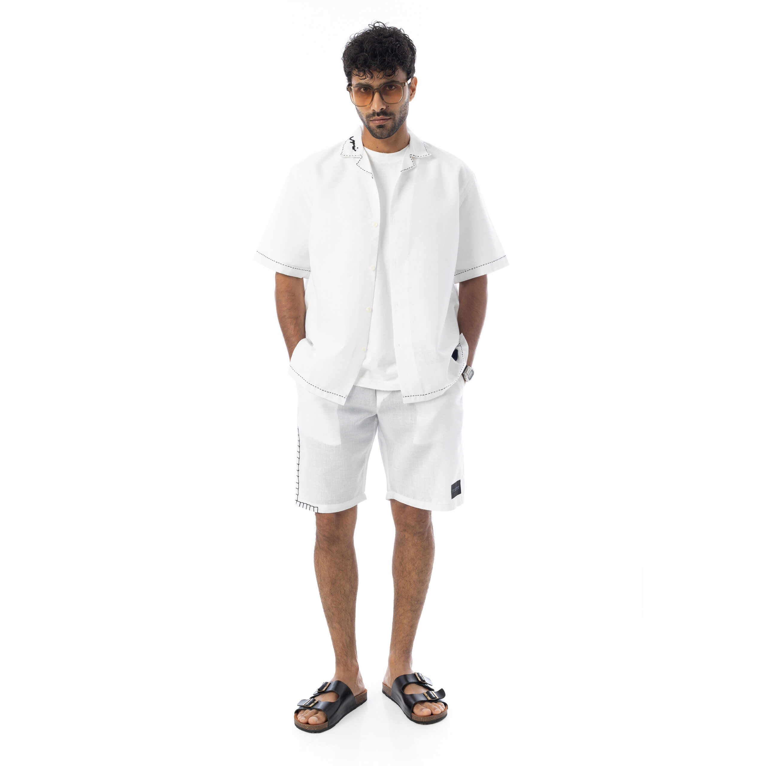 Handmade Linen Shirt-White - Image 2