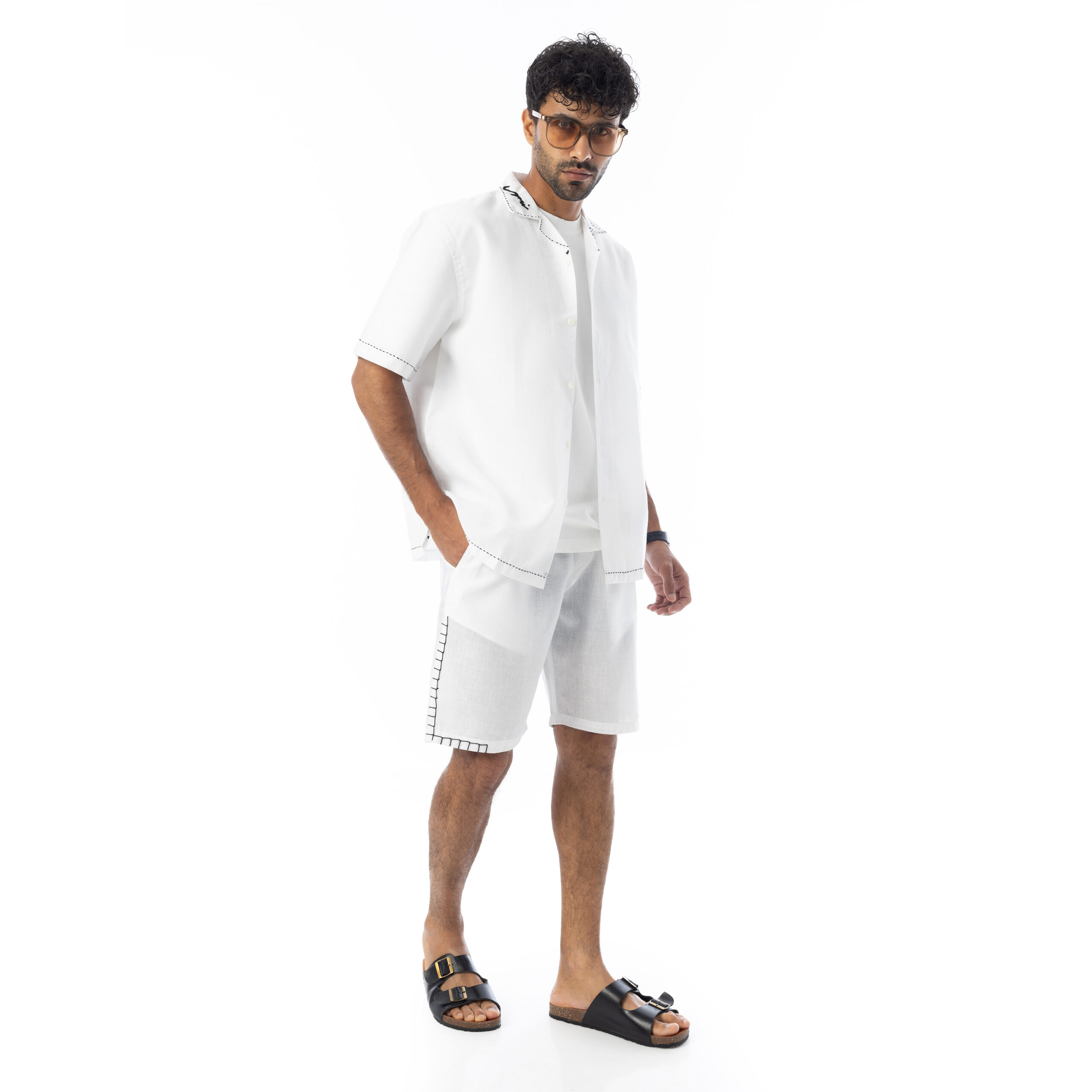 Handmade Linen Shirt-White - Image 5