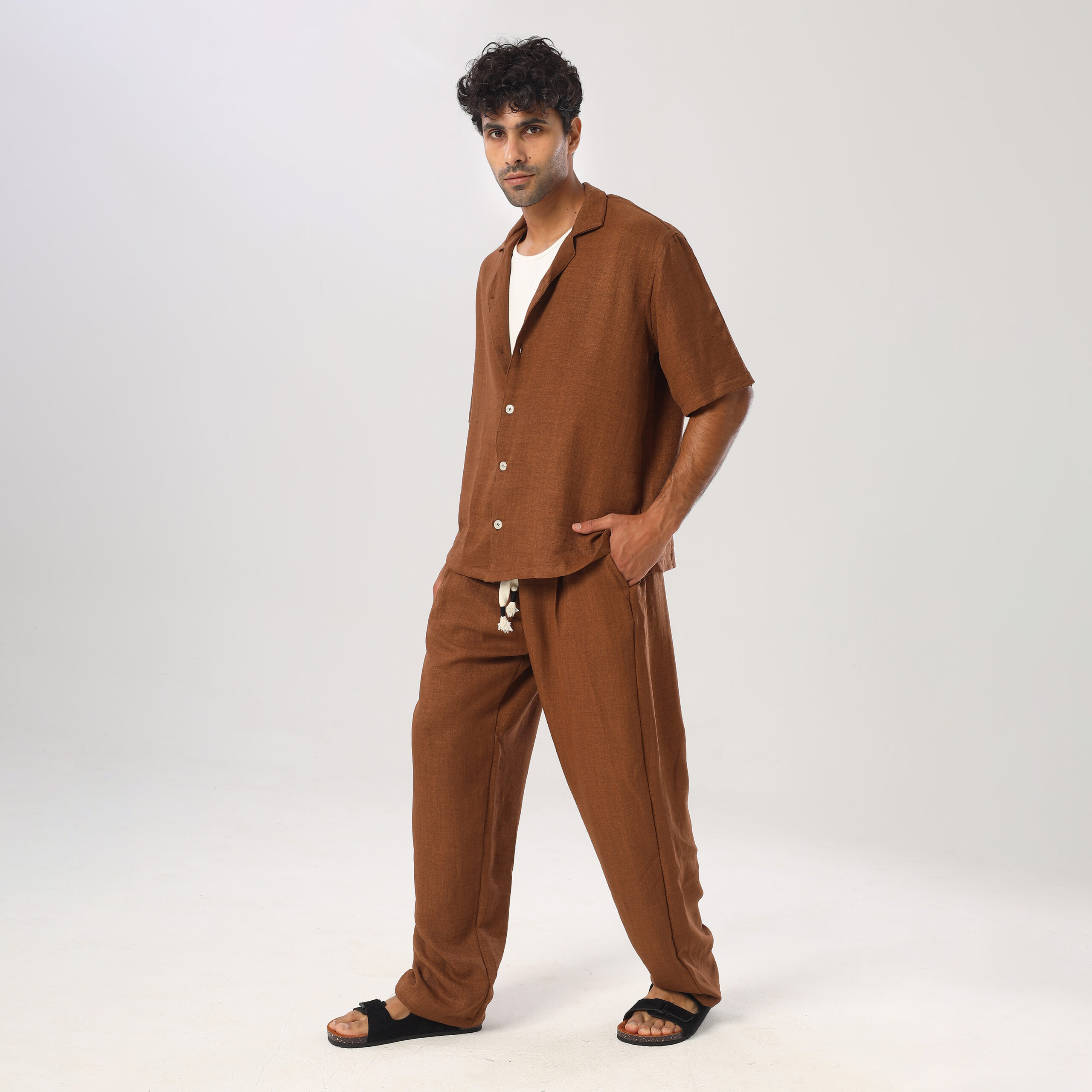 Linen suit-Brown - Image 5