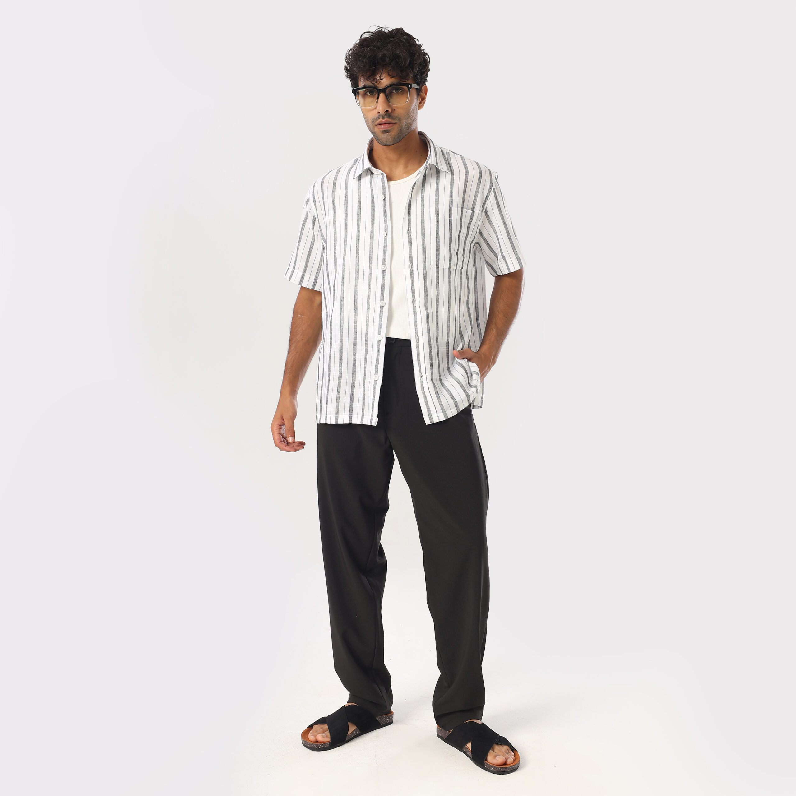 Half-sleeves Shabika Shirt-Grey - Image 2