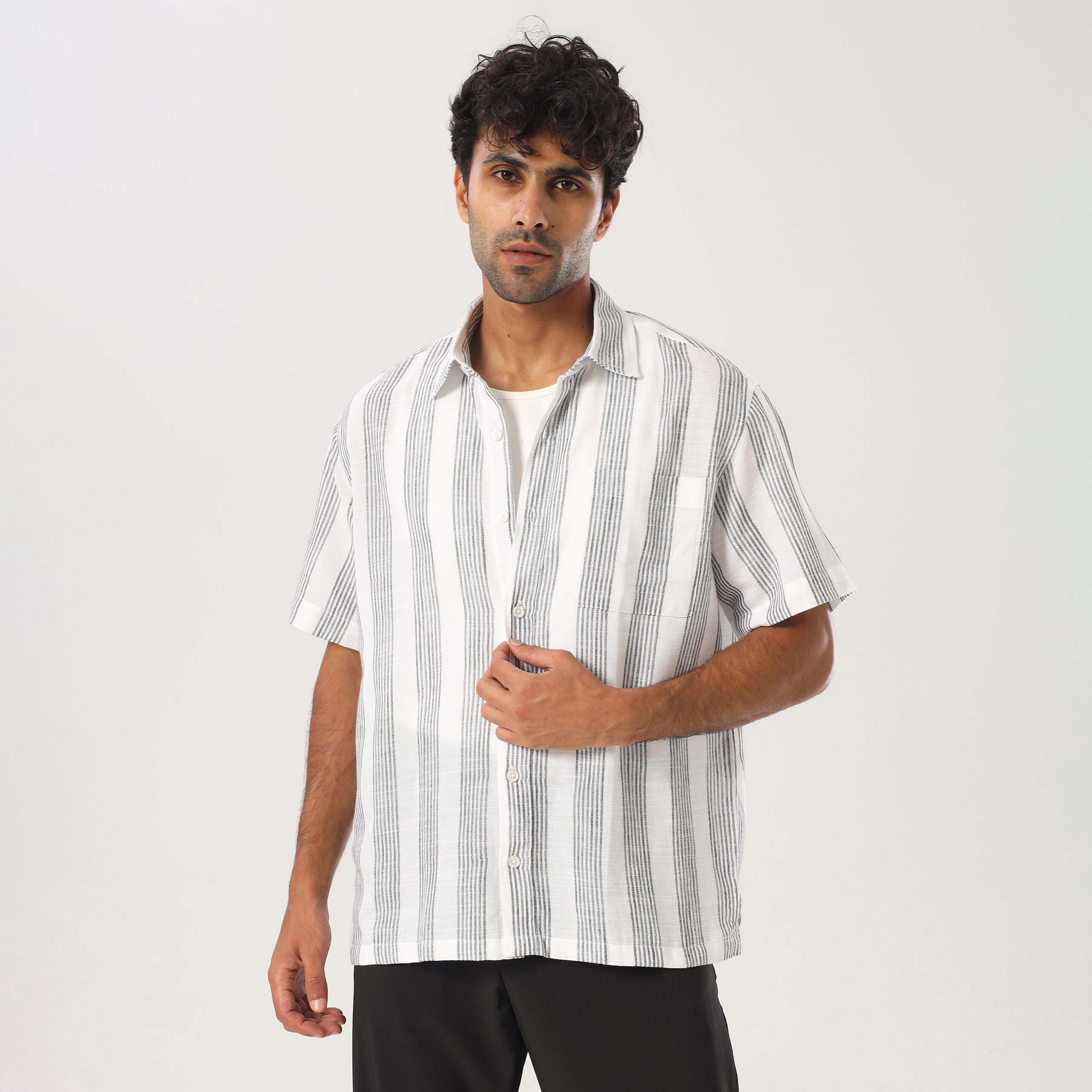Half-sleeves Shabika Shirt-White