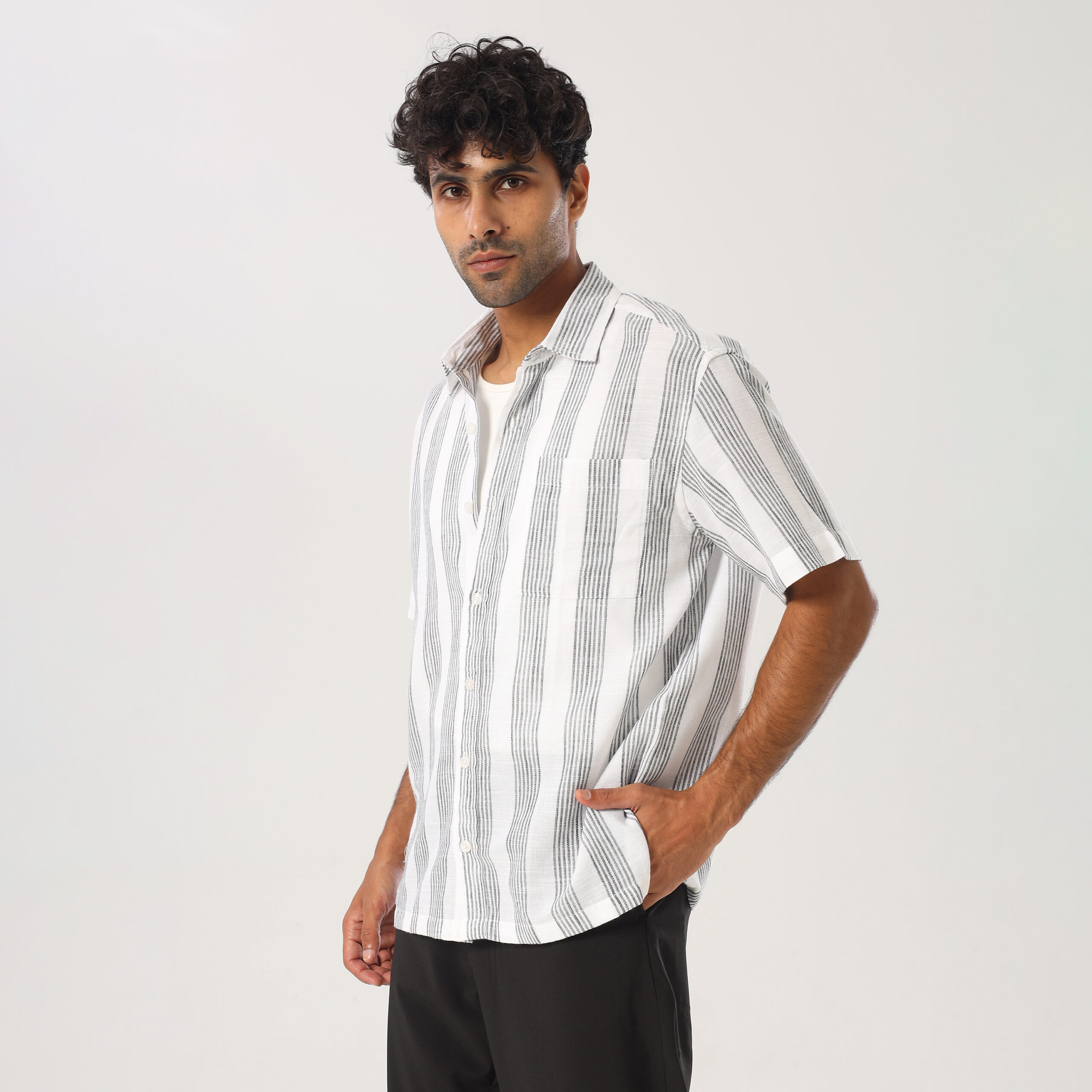 Half-sleeves Shabika Shirt-White - Image 5
