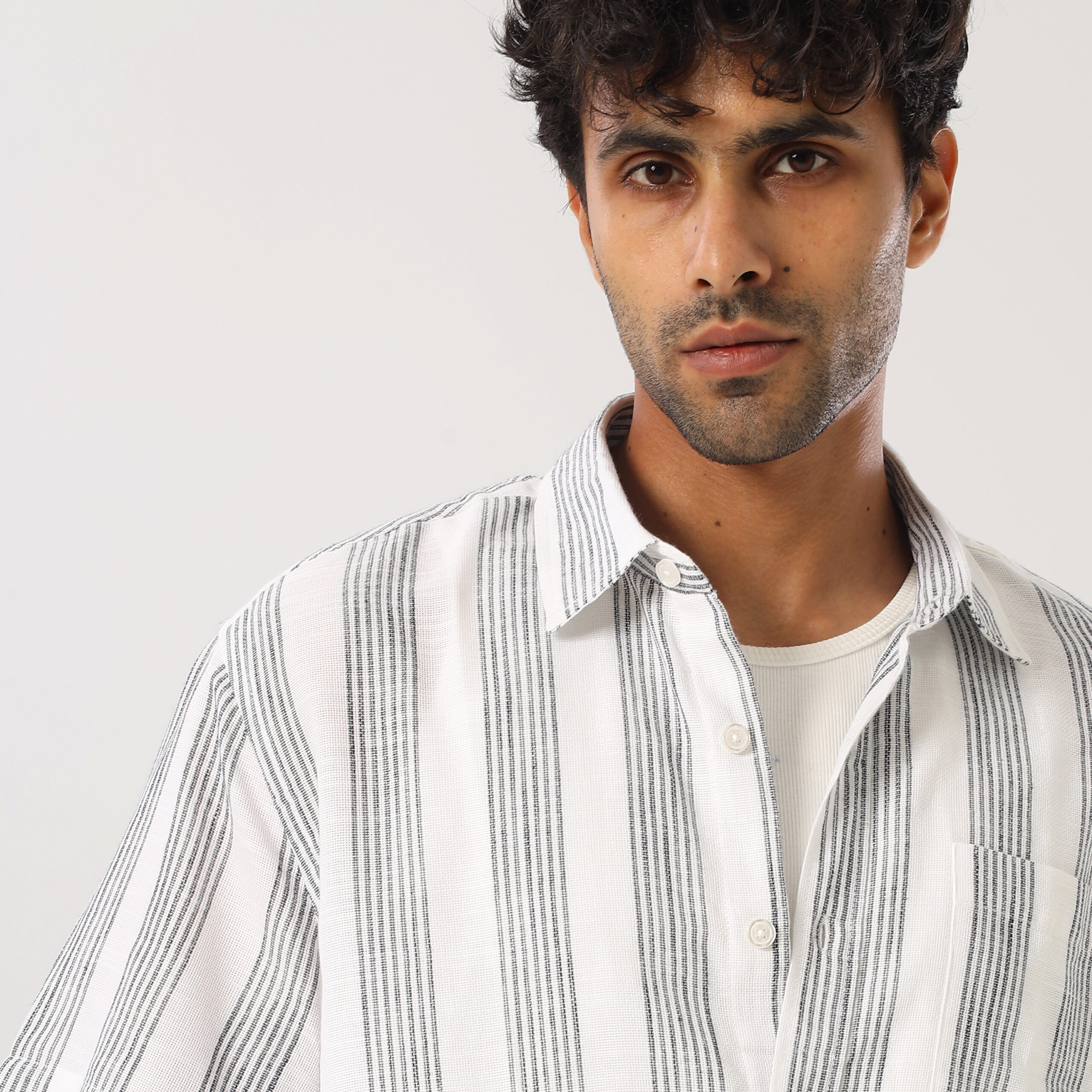 Half-sleeves Shabika Shirt-White - Image 2
