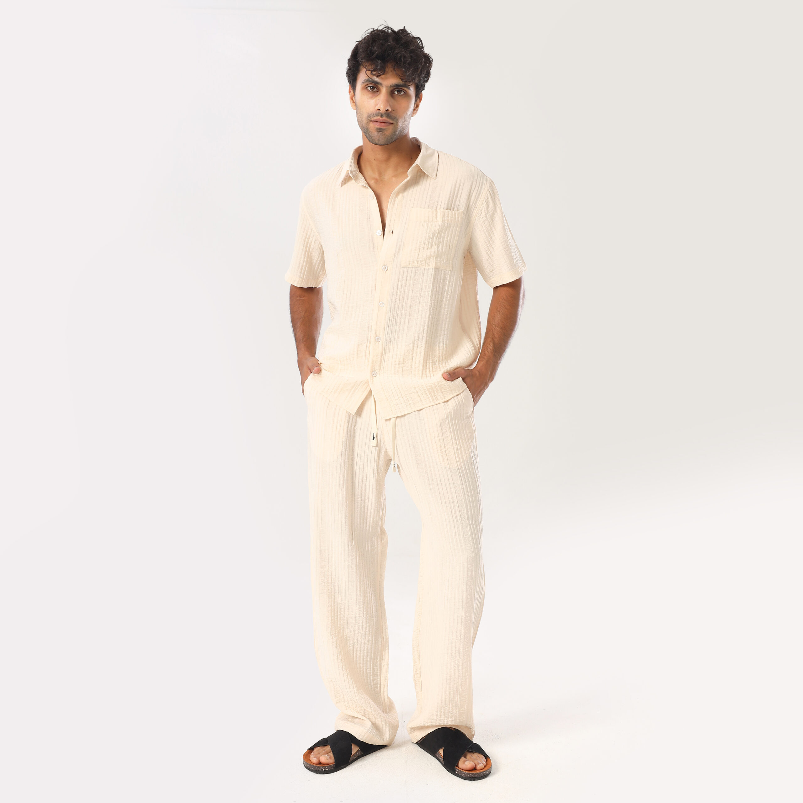 Turkish Linen Suit-Beige