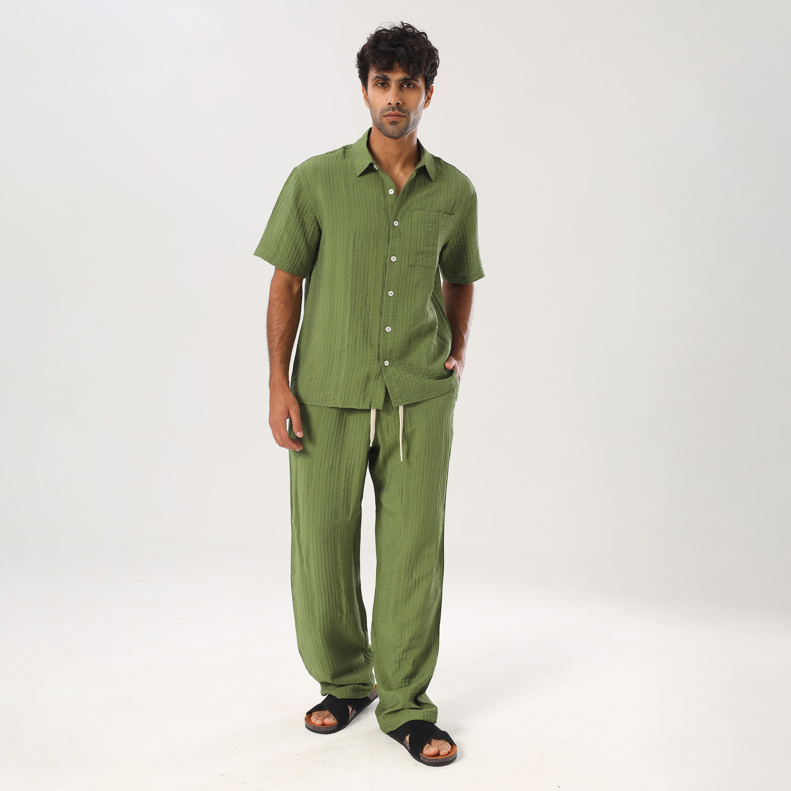 Turkish Linen Suit-Green