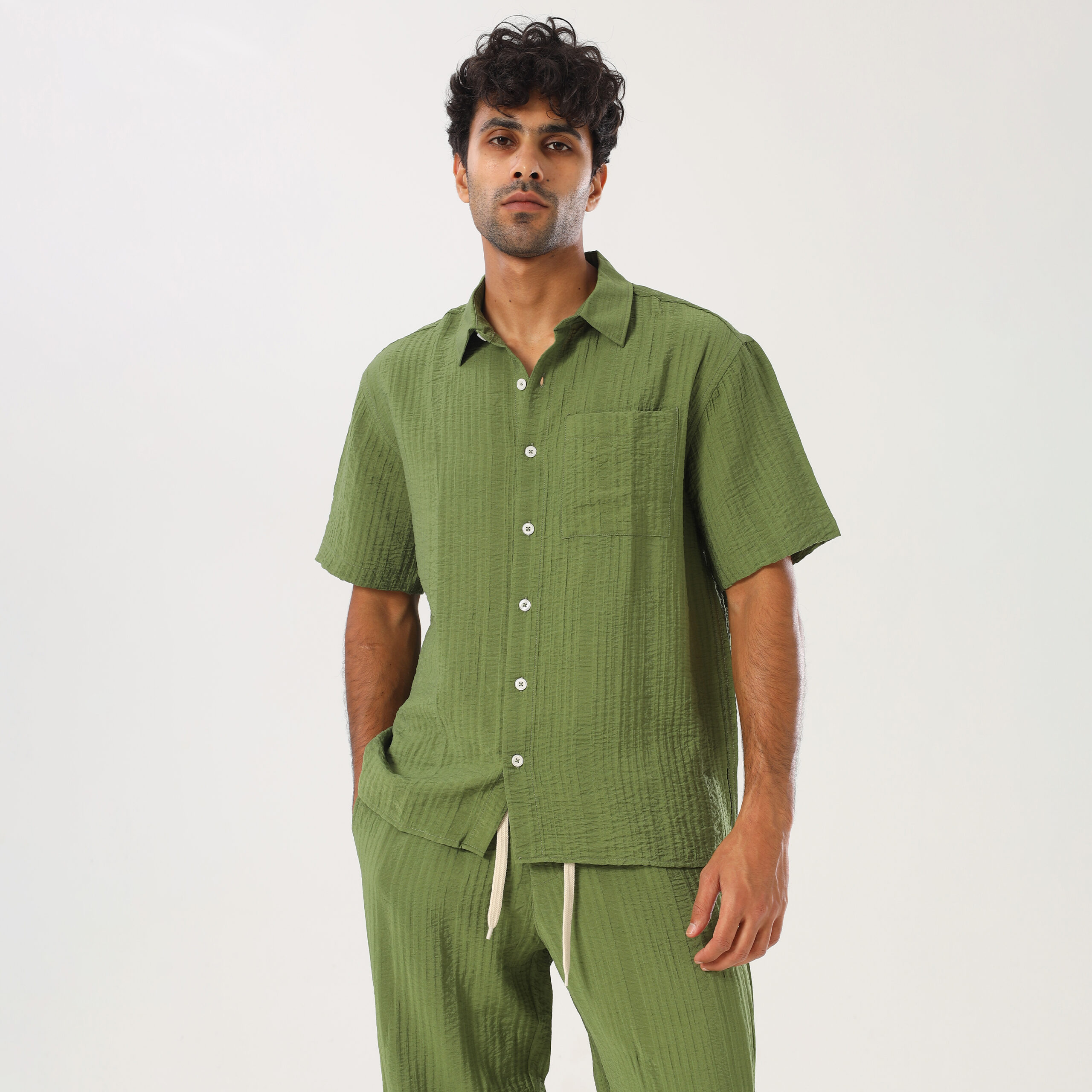 Turkish Linen Suit-Green - Image 5