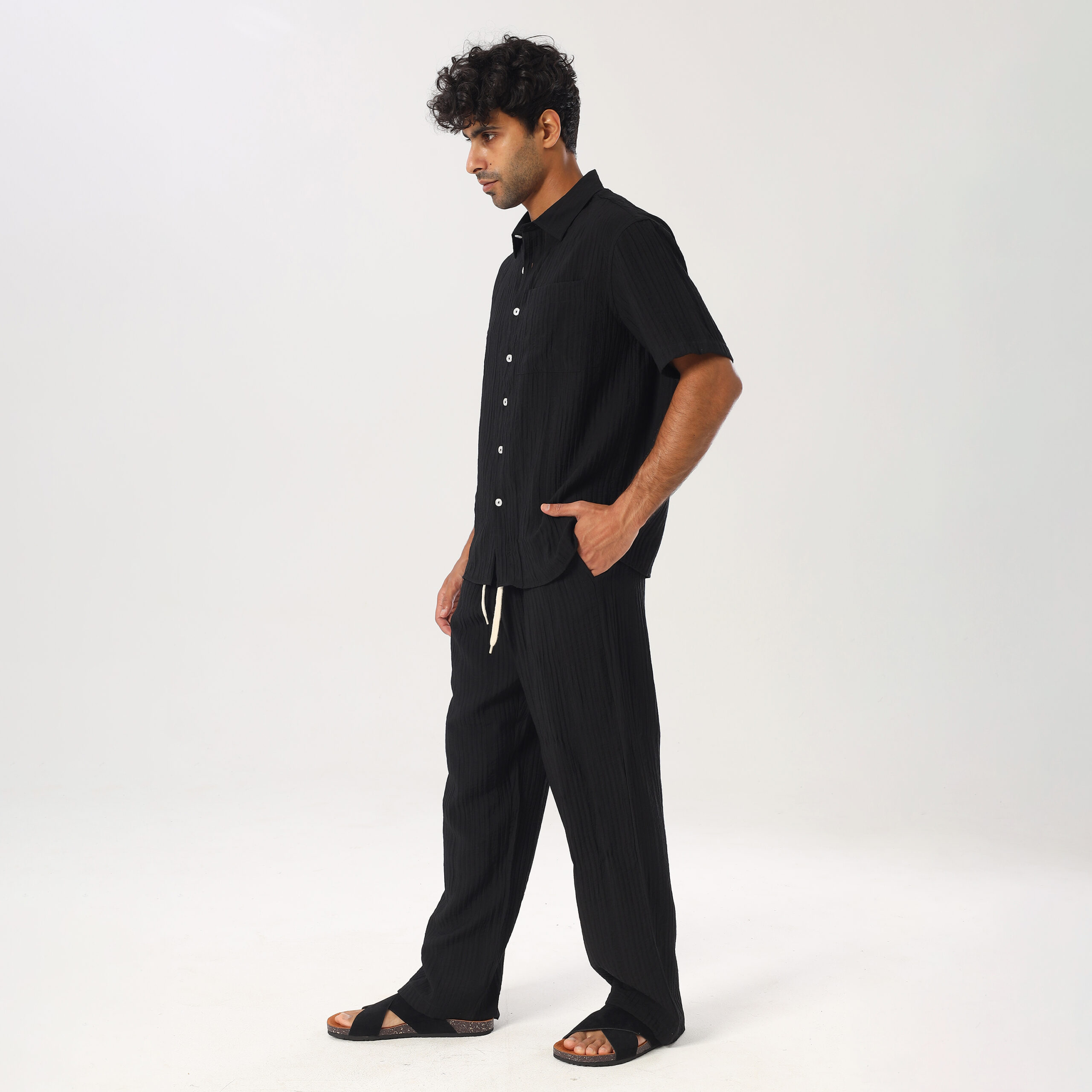 Turkish Linen Suit-Black - Image 4