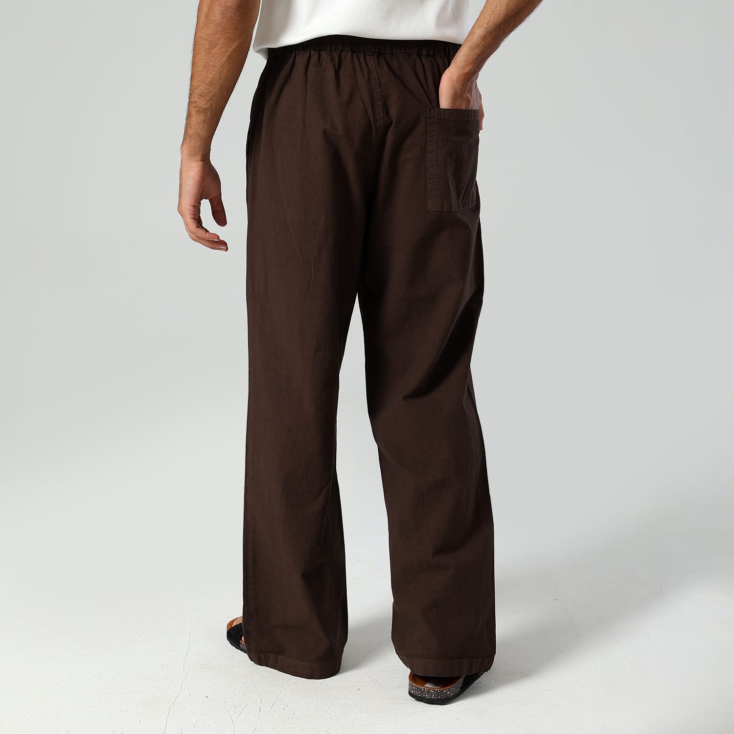 Relaxed Fit Trousers-Brown - Image 4