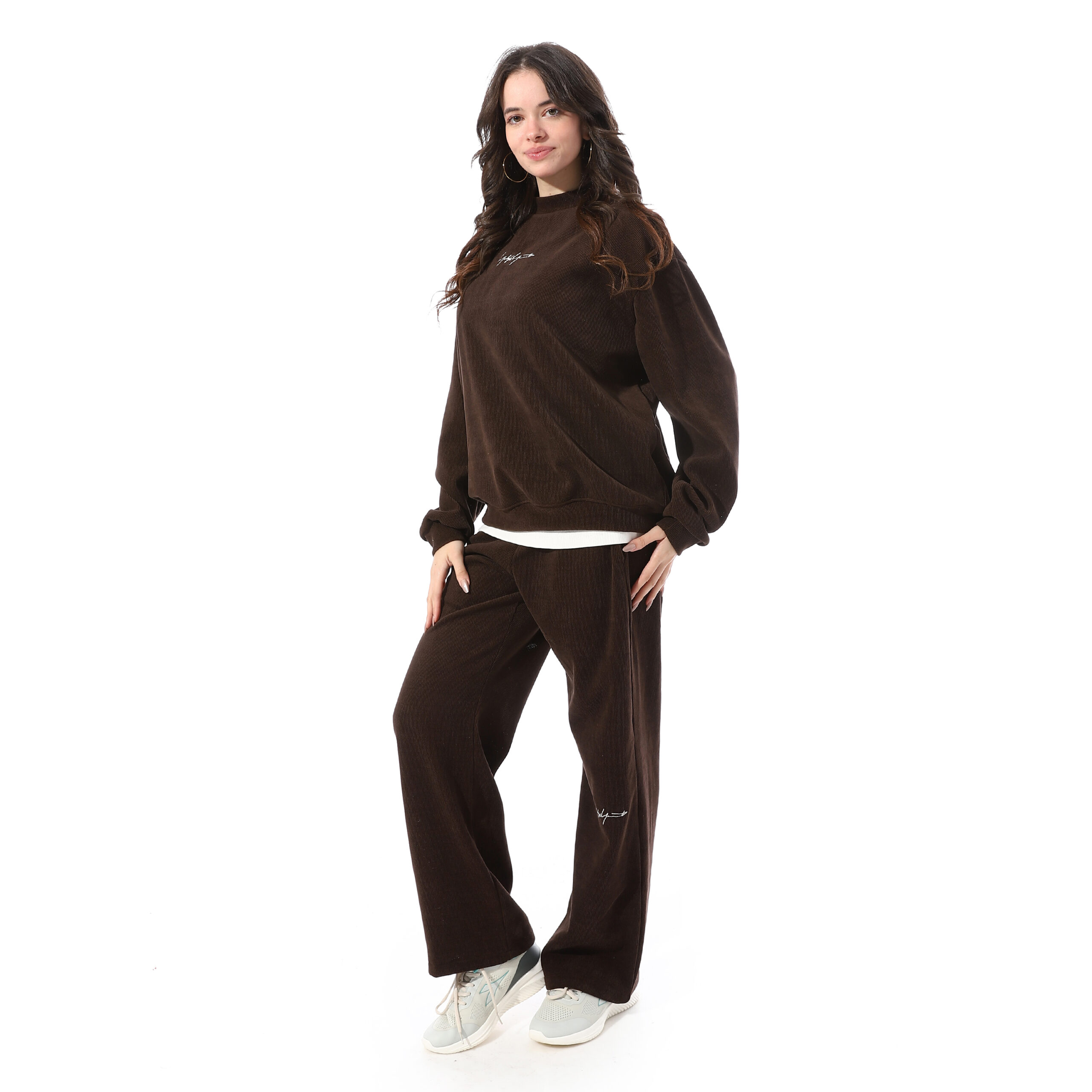 Oversized Velvet Set-Brown - Image 6