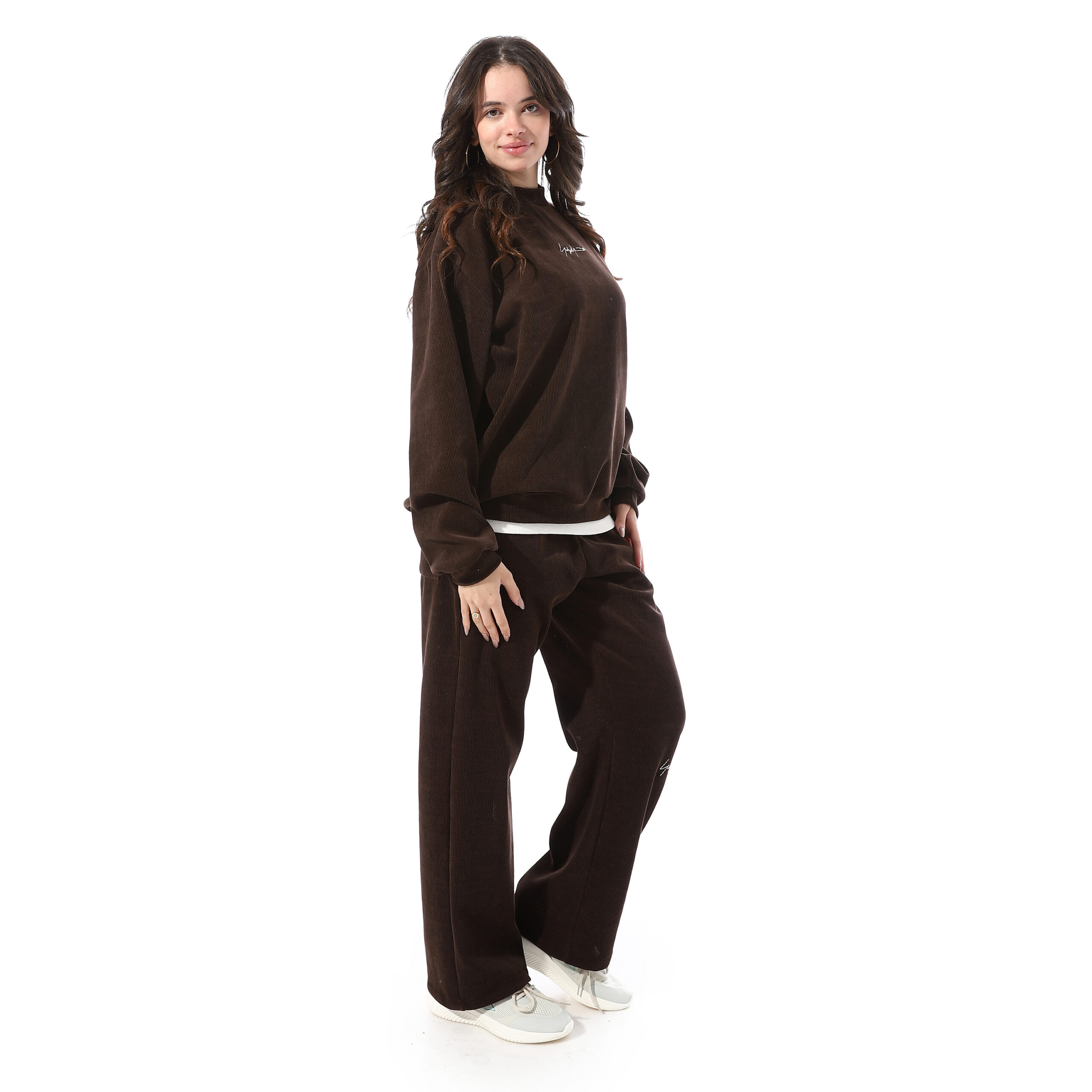 Oversized Velvet Set-Brown - Image 5
