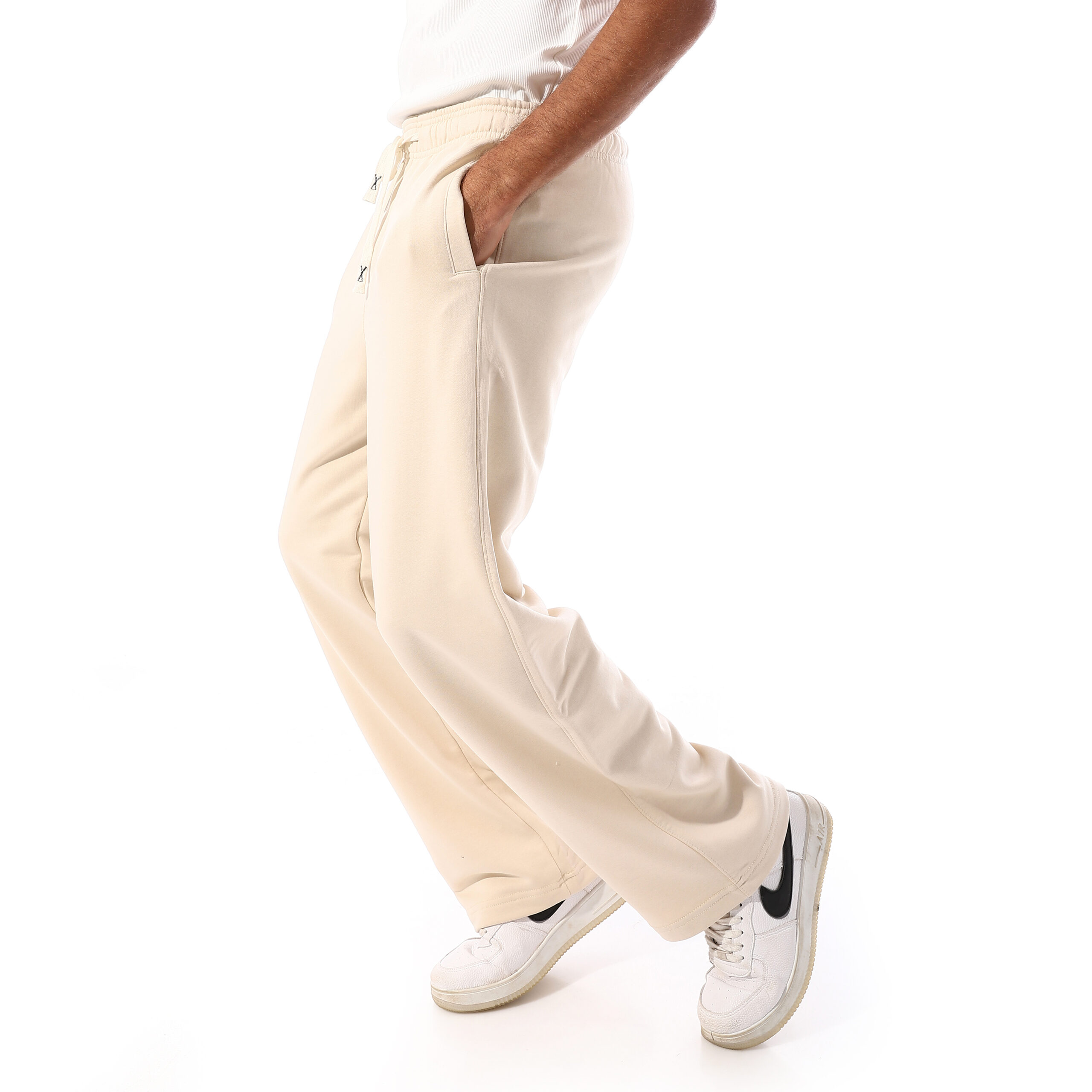 SweatPant Wide-leg-Beige - Image 5