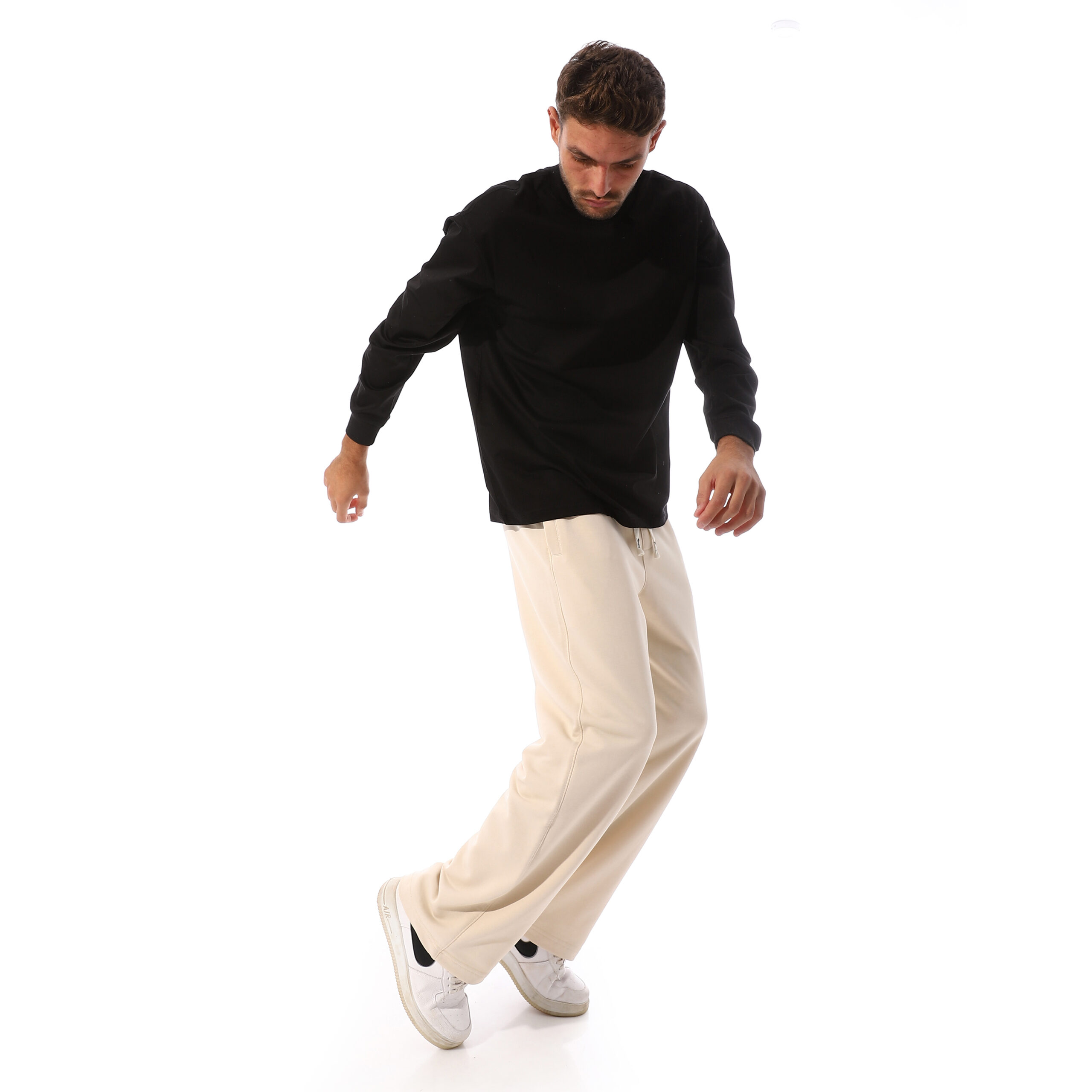 SweatPant Wide-leg-Beige - Image 7